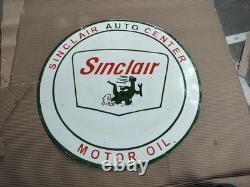 Porcelain Sinclair Enamel Sign 30x30 Inches Double Sided
