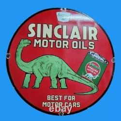 Porcelain Sinclair Enamel Sign 30x30 Inches Double Sided