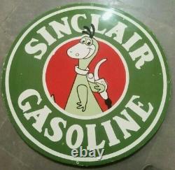 Porcelain Sinclair Gasoline Enamel Sign Size 30 Inches Double Sided