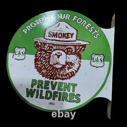 Porcelain Smokey Enamel Sign 18x18 Inches Double Sided With Flange