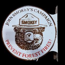 Porcelain Smokey Enamel Sign 18x18 Inches Double Sided With Flange
