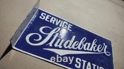 Porcelain Studebaker Enamel Sign Size 18 x 10 Inches Flange double sided