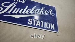 Porcelain Studebaker Enamel Sign Size 18 x 10 Inches Flange double sided