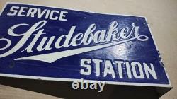 Porcelain Studebaker Enamel Sign Size 18 x 10 Inches Flange double sided