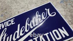 Porcelain Studebaker Enamel Sign Size 18 x 10 Inches flange double sided