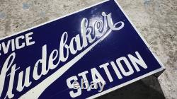 Porcelain Studebaker Enamel Sign Size 18 x 10 Inches flange double sided