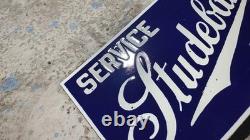 Porcelain Studebaker Enamel Sign Size 18 x 10 Inches flange double sided