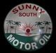 Porcelain Sunny South Enamel Sign 30x30 Inches Double Sided