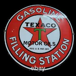 Porcelain Texaco Motor Oils Enamel Sign Size 36 Inches double sided
