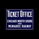 Porcelain Ticket Office Enamel Sign 30x18 Inches Double Sided