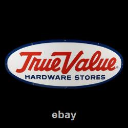 Porcelain True Value Enamel Sign 36x14 Inches Double Sided
