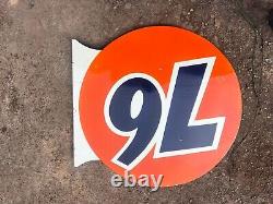 Porcelain Union 76 Enamel Sign 18x18 Inches Double Sided With Flange
