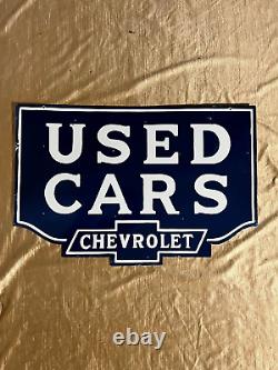 Porcelain Used Cars Enamel Sign Size 30x20 Inches Double Sided