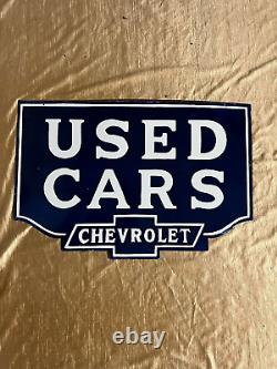 Porcelain Used Cars Enamel Sign Size 30x20 Inches Double Sided