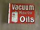 Porcelain Vacuum Motor Oil Enamel Sign 22x18 Inches Double Sided With Flange