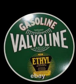 Porcelain Valvoline Enamel Sign 30x30 Inches Double Sided