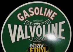 Porcelain Valvoline Enamel Sign 30x30 Inches Double Sided