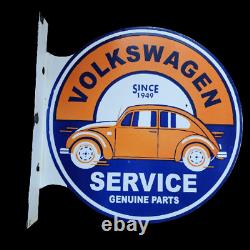 Porcelain Volkswagen Enamel Metal Sign Size 18x 18 Inches Double Sided