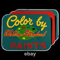 Porcelain Watson Standard Paints Enamel Sign 36x30 Inches Double Sided