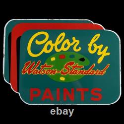 Porcelain Watson Standard Paints Enamel Sign 36x30 Inches Double Sided