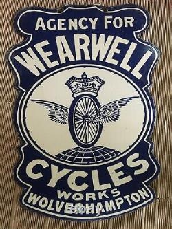 Porcelain Wearwell Enamel Sign 36x22 Inches Double Sided