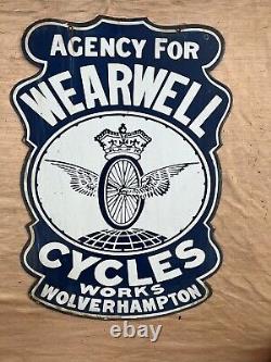 Porcelain Wearwell Enamel Sign Size 29x22 Inches Double Sided