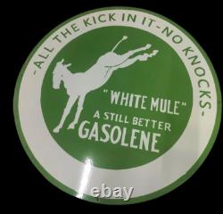 Porcelain White Mue Enamel Sign 30x30 Inches Double Sided