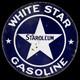 Porcelain White Star Enamel Sign 30x30 Inches Double Sided