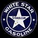 Porcelain White Star Enamel Sign 30x30 Inches Double Sided