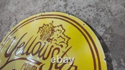 Porcelain Yellowstone Enamel Sign Size 29 Inches Double Sided