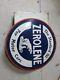Porcelain Zerolene Enamel Sign 18 Inches Double Sided With Flange
