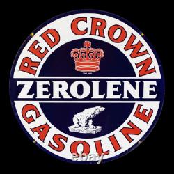 Porcelain Zeroline Enamel Sign 30x30 Inches Double Sided
