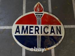 Porcelian American Enamel Sign Size 36x30 Inches Double Sided