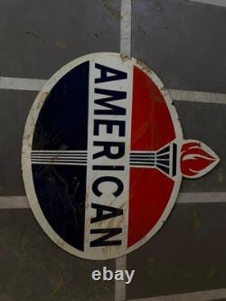 Porcelian American Enamel Sign Size 36x30 Inches Double Sided