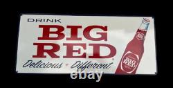 Porcelian Big Red Enamel Sign Size 42x20 Inches Double Sided