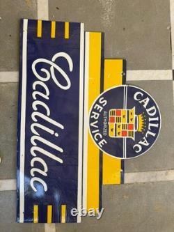 Porcelian Cadilac Enamel Sign Size 36x24 Inches Double Sided