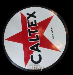 Porcelian Caltex Enamel Sign Size 30x30 Inches Double Sided