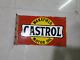 Porcelian Castrol Enamel Sign Size 28x18 Inches Double Sided With Flange