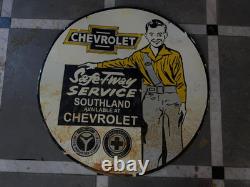 Porcelian Chevrolet Enamel Sign Size 30x30 Inches Double Sided