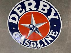 Porcelian Derby Enamel Sign Size 30x30 Inches Double Sided