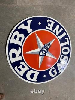 Porcelian Derby Enamel Sign Size 30x30 Inches Double Sided