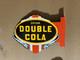 Porcelian Double Cola Enamel Sign Size 18 X 13 Double Sided With Flange