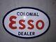Porcelian Esso Dealer Enamel Sign Size 36x24 Inches Double Sided