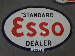 Porcelian Esso Enamel Sign Size 60x36 Inches Double Sided