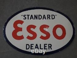 Porcelian Esso Enamel Sign Size 60x36 Inches Double Sided