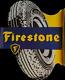 Porcelian Firestone Enamel Sign Size 37x30.5 Inches Double Sided