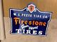 Porcelian Firestone Tires Gum Dipped Enamel Sign Size 36 Inches Double Sided