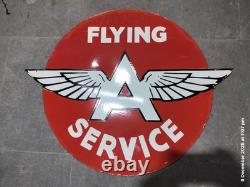Porcelian Flying A Enamel Sign Size 30 Inches Double Sided