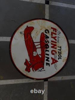 Porcelian Flying A Gasoline Enamel Sign Size 30x30 Inches Double Sided