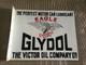 Porcelian Glydol Enamel Sign Size 22x18 Inches Double Sided With Flange